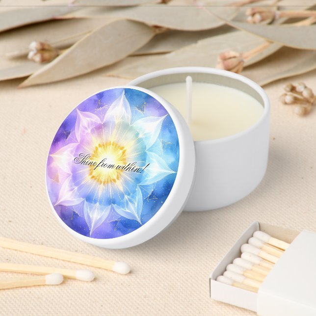 Radiant Energy Mandala – Abstract Candle Design Mini Candle Favors (Insitu)