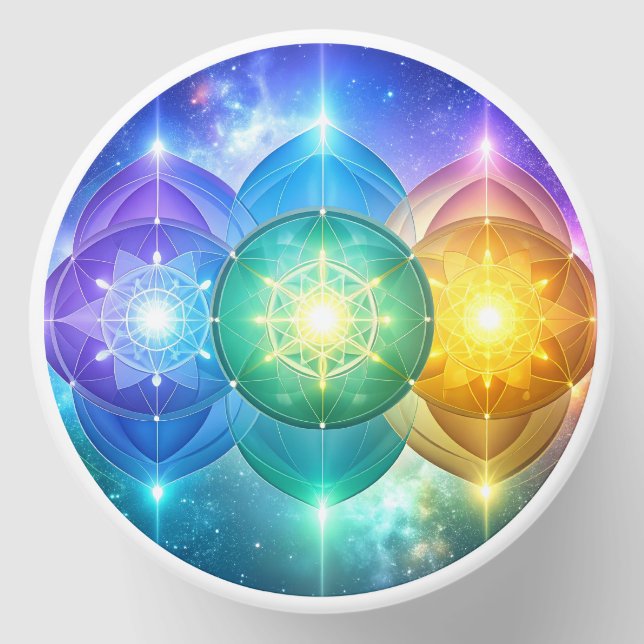 Radiant Energy Mandala – Abstract Candle Design Mini Candle Favors (Front)