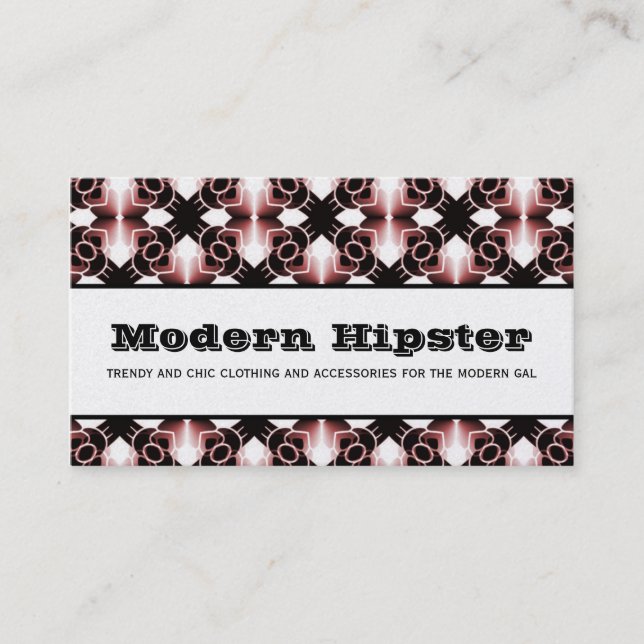 Radiant Extravagance Business Card, Cabernet Card (Front)