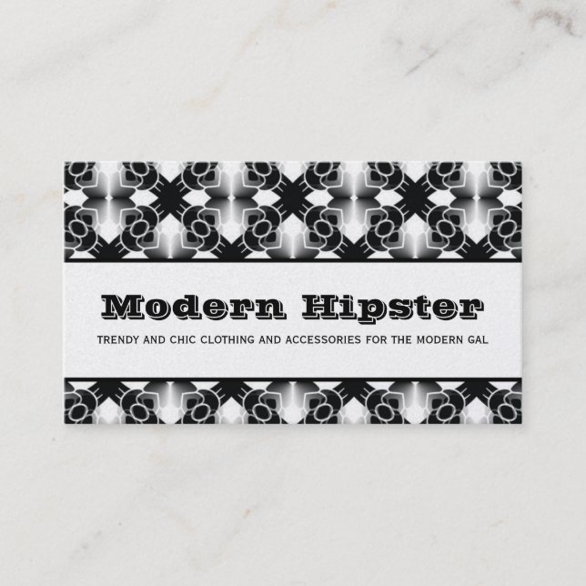 Radiant Extravagance Business Card, Silver Card (Front)