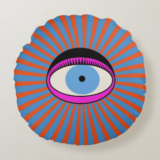Radiant Eye Round Pillow
