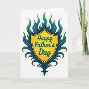 Radiant Fathers Day Crest Card