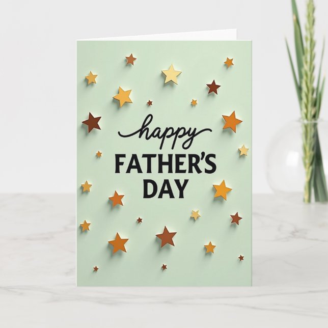 Radiant Fathers Day Shapes Card (Front)