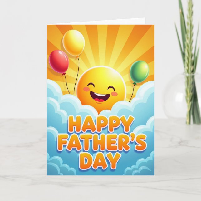 Radiant Fathers Day Sky Card (Front)