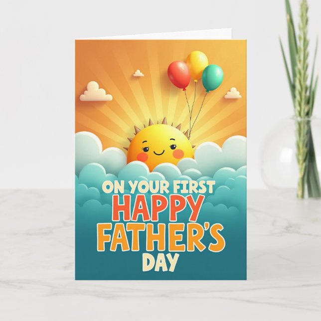 Radiant Fathers Day Sun Card (Front)
