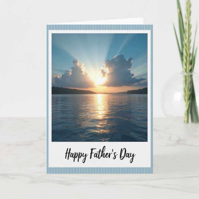 Radiant Fathers Day Sunset Card (Front)