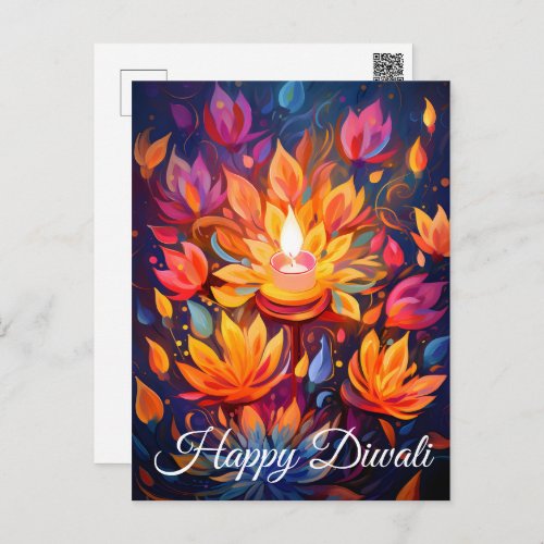 Radiant Festive Blooms Postcard