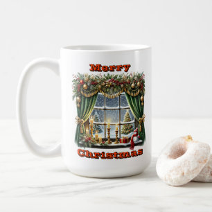 Radiant Festive Window Display Coffee Mug