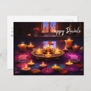 Radiant Festivities: A Diwali Celebration Postcard