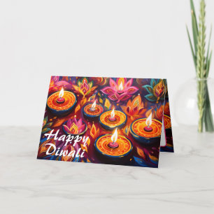 Radiant Festivity: A Happy Diwali Celebration Holiday Card
