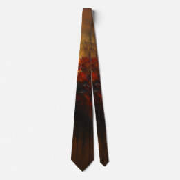 Radiant Fire Burst Abstract Art Neck Tie