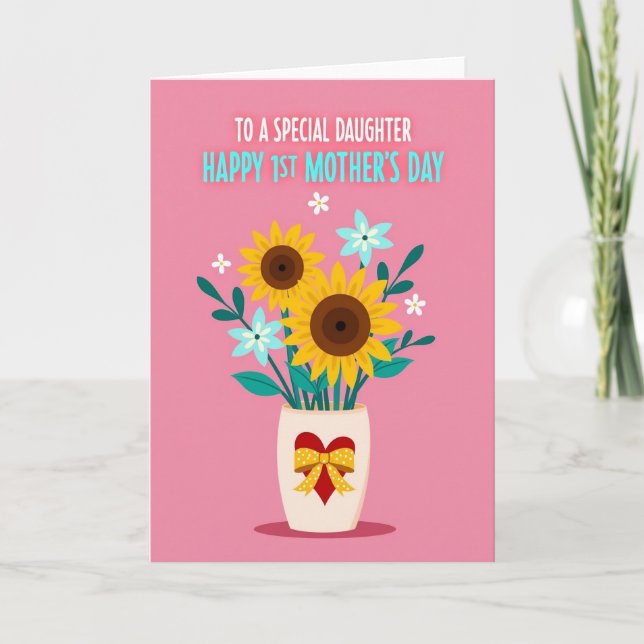 Radiant Floral Daughter Card (Front)