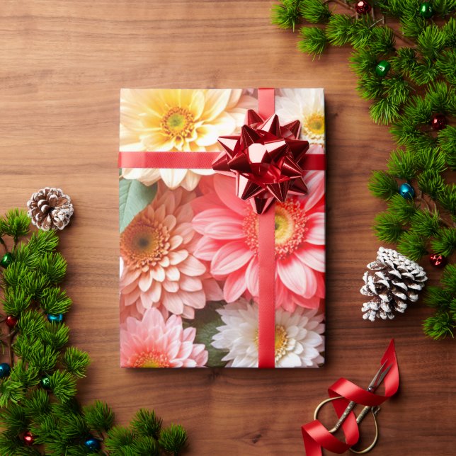 Radiant Floral Gift Composition Wrapping Paper (Holiday Gift)