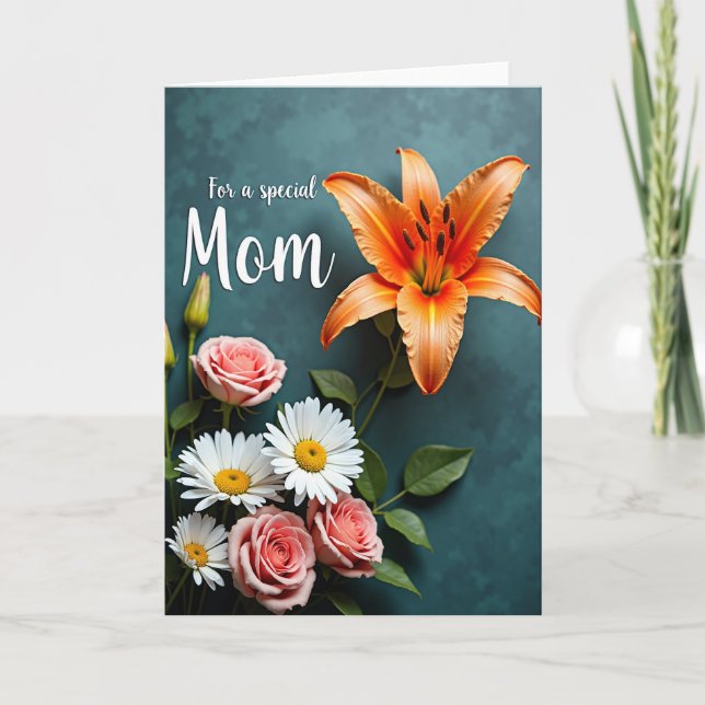 Radiant Floral Mom Card (Front)
