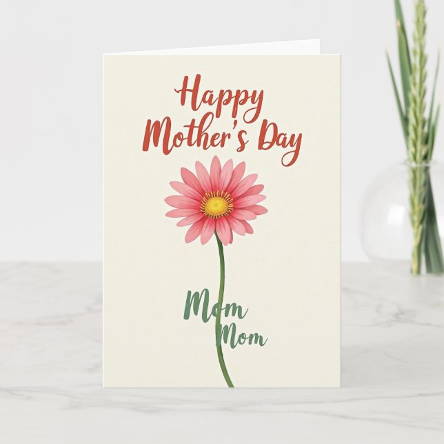Radiant Floral Moms Day Card (Front)