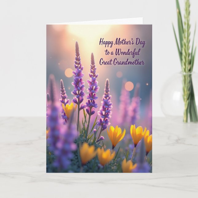 Radiant Floral Mothers Card (Front)