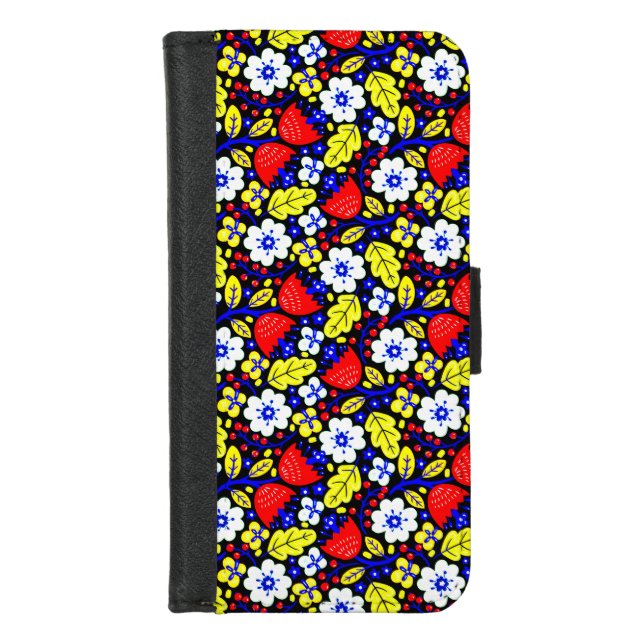 Radiant Floral Wallet Case - Art in Your Hands (Front)