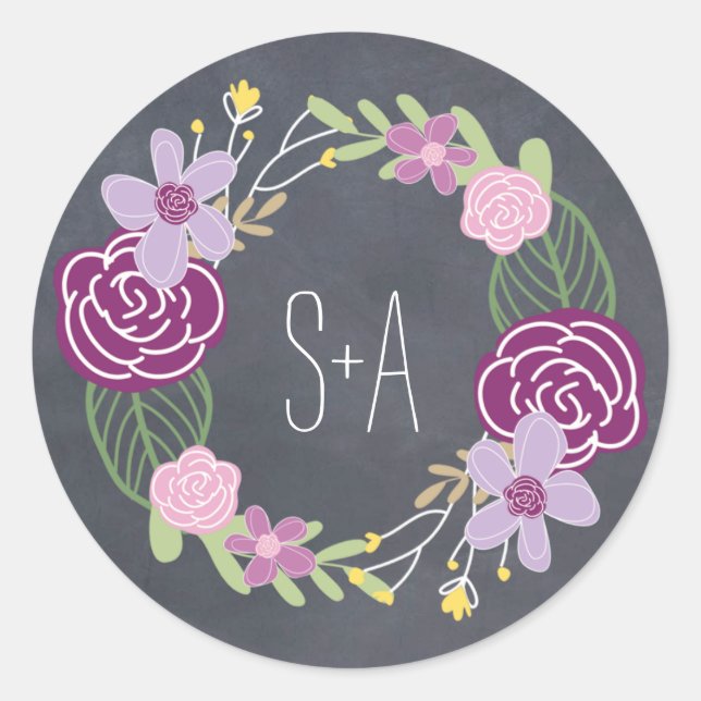Radiant Florals Favor Sticker (Front)