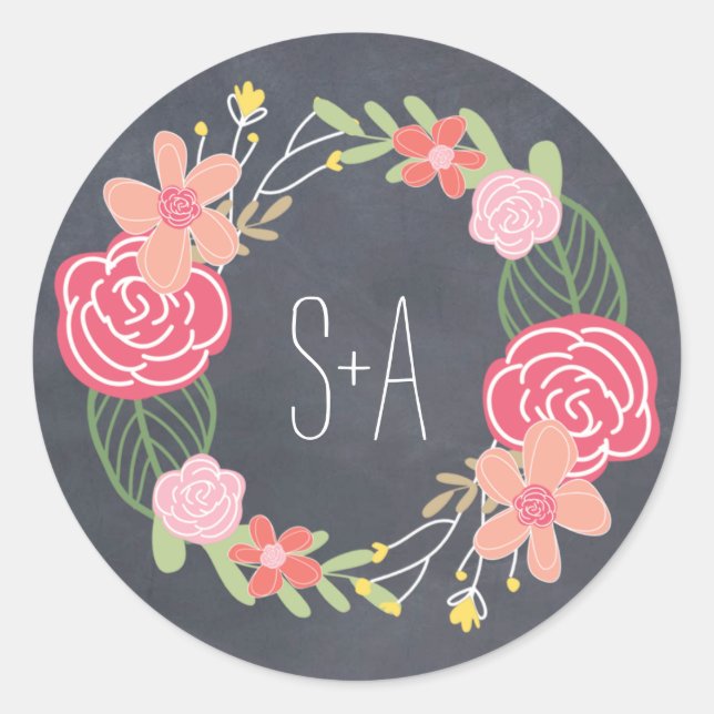 Radiant Florals Favor Sticker (Front)