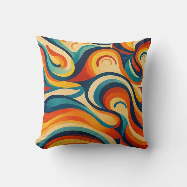 Radiant Flow Throw Pillow (Front)
