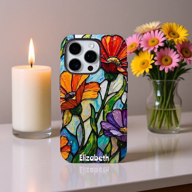 Radiant Flowers in Glass Panels Case-Mate iPhone Case (Creator Uploaded)