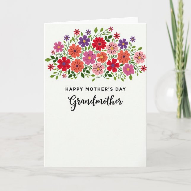 Radiant Flowers Mothers Day Card (Front)