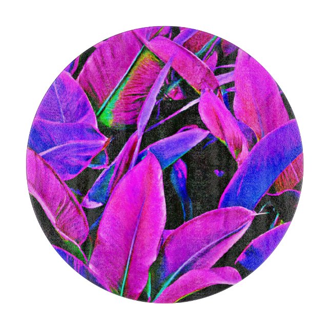 Radiant Foliage Elegance Pattern Cutting Board (Front)