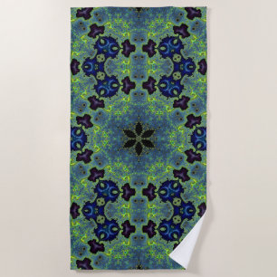 Radiant Fractal Symphony Beach Towel