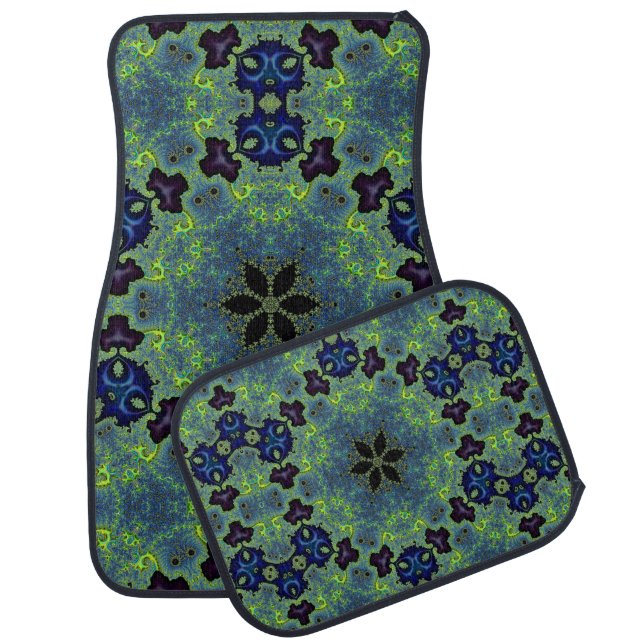 Radiant Fractal Symphony Car Floor Mat (Set)
