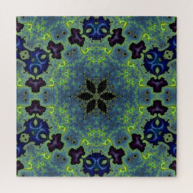 Radiant Fractal Symphony Jigsaw Puzzle (Vertical)