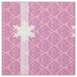 Radiant Frosted Orchid Damask with Snowflake Fabric