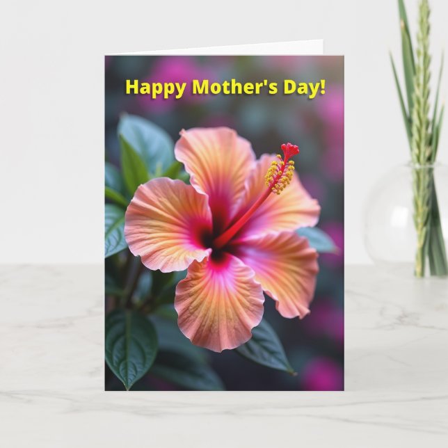 Radiant Fuchsia Mothers Day Card (Front)