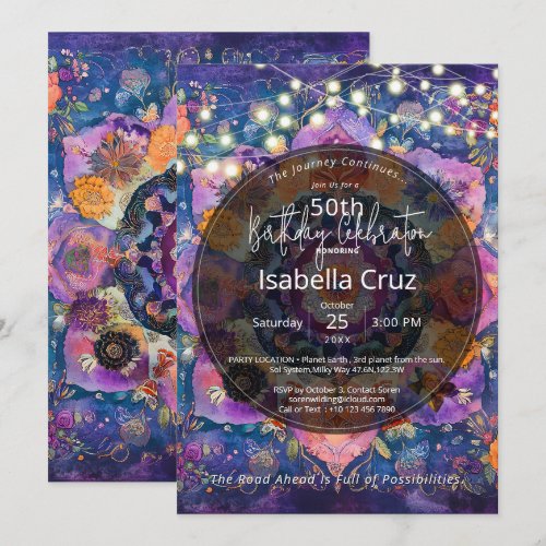 Radiant Garden | Floral Mandala Design Invitation