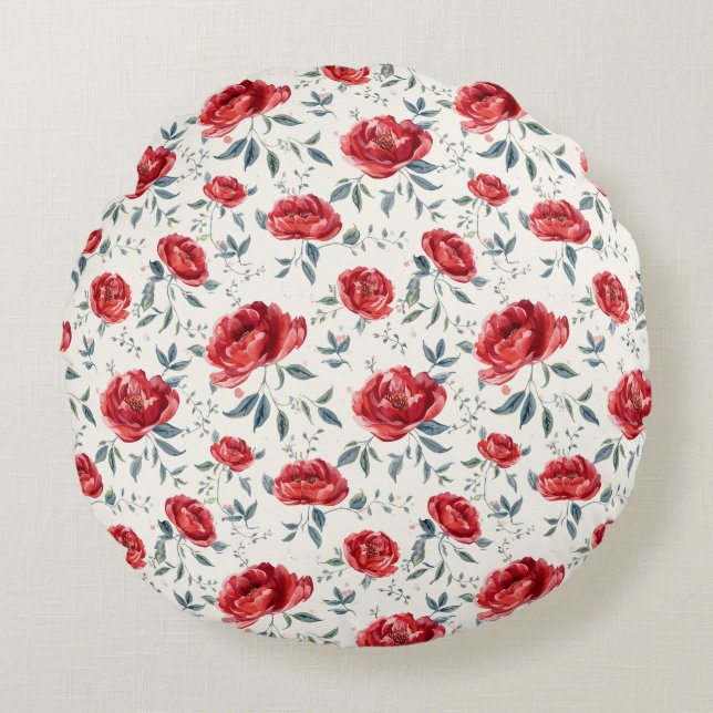 Radiant garden of confidence pattern round pillow (Front)