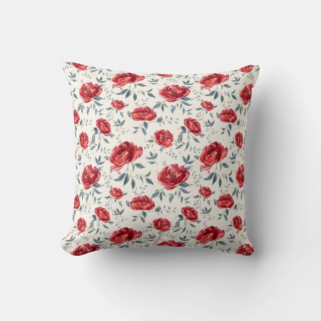 Radiant garden of confidence pattern throw pillow (Front)