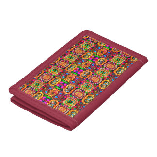 Radiant Gem Garden: Multicolor Trifold Wallet