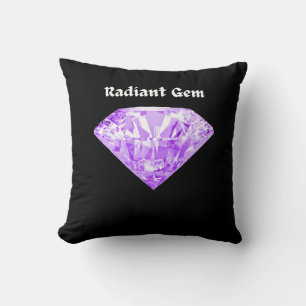 Radiant Gem Throw Pillow