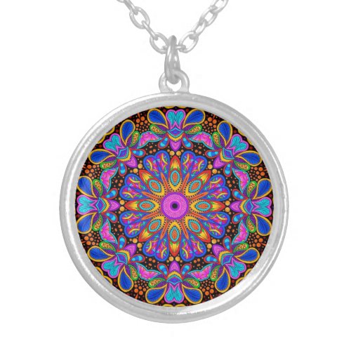 Radiant Gems Kaleidoscope Mandala Necklace