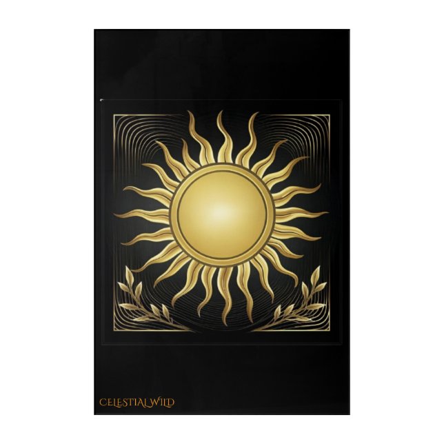 Radiant Geometric Majesty Signature Acrylic Wall A Print (Front)