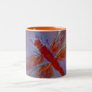 Radiant Glimmer Dragonfly Two-Tone Coffee Mug