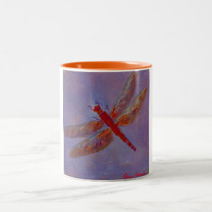 Radiant Glimmer Dragonfly Two-Tone Coffee Mug