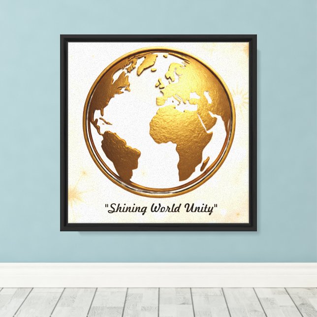 "Radiant Globe Majesty" Canvas Print (Insitu(Wood Floor))