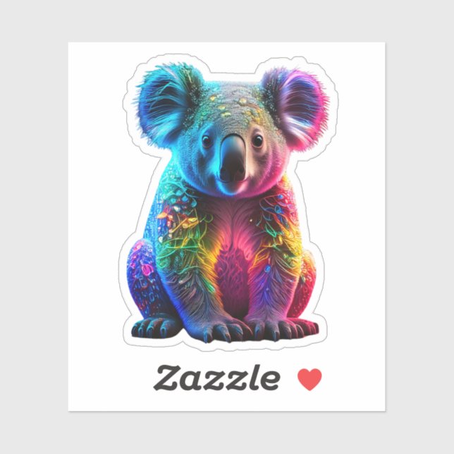 Radiant Glowing Koala Sticker (Sheet)