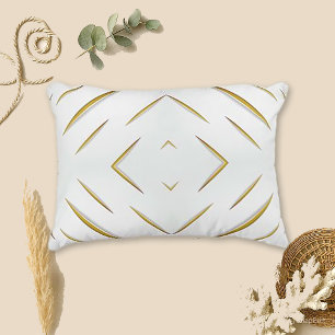 Radiant Gold Brown Geometric Burst Decorative Pillow