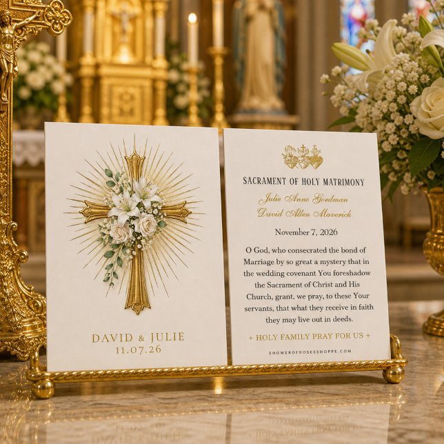 Radiant Gold Cross Wedding Blessing Prayer (Creator Uploaded)