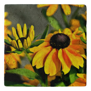 Radiant Golden Black Eyed Susan Rudbeckias Trivet