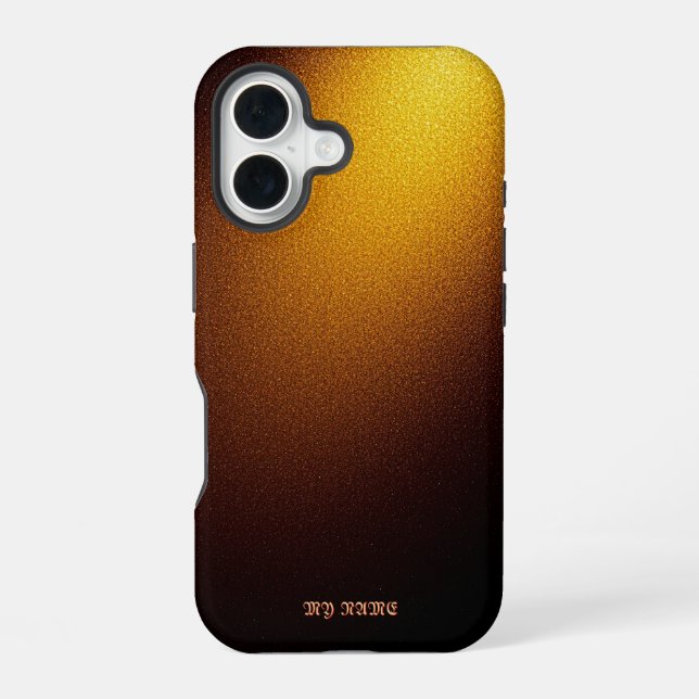 Radiant Golden Glitter Texture Iphone Case (Back)
