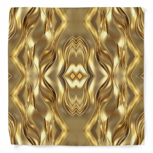 Radiant Golden Pattern Bandana (Front)