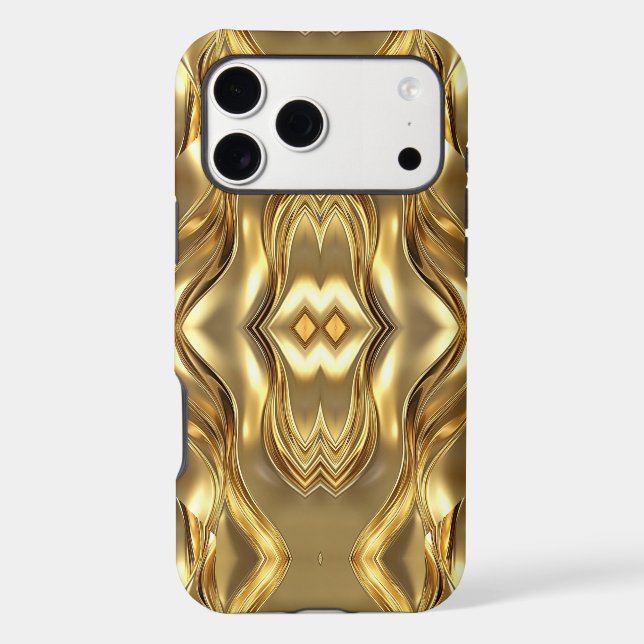 Radiant Golden Pattern iPhone Case (Back)