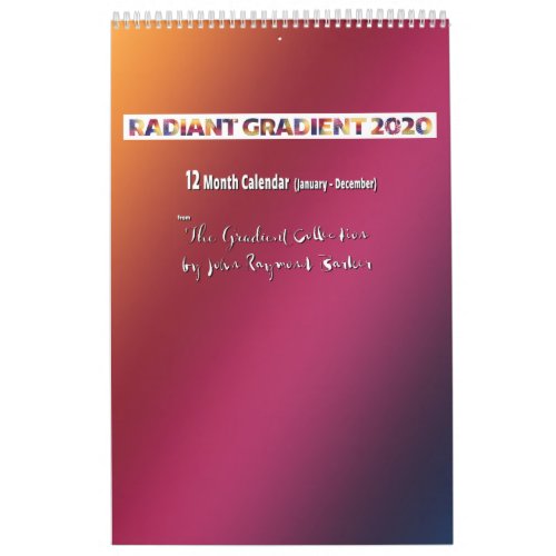 Radiant Gradient 2020 Calendar